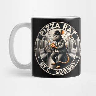 Pizza Rat New York Subway NYC Subway Train Mug